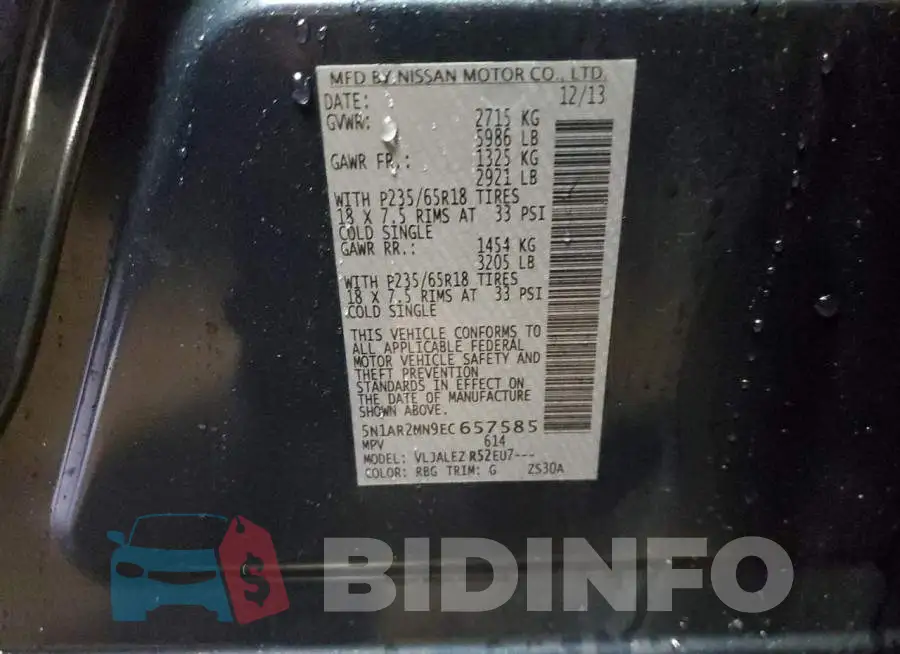 5N1AR2MN9EC657585 Photo# 12