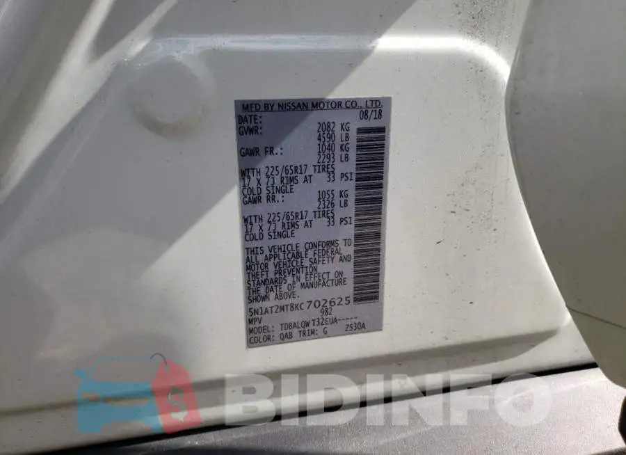 5N1AT2MT8KC702625 Photo# 13