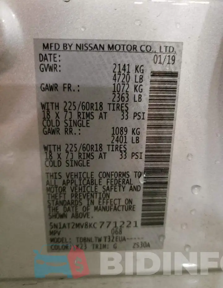 5N1AT2MV8KC771221 Photo# 12