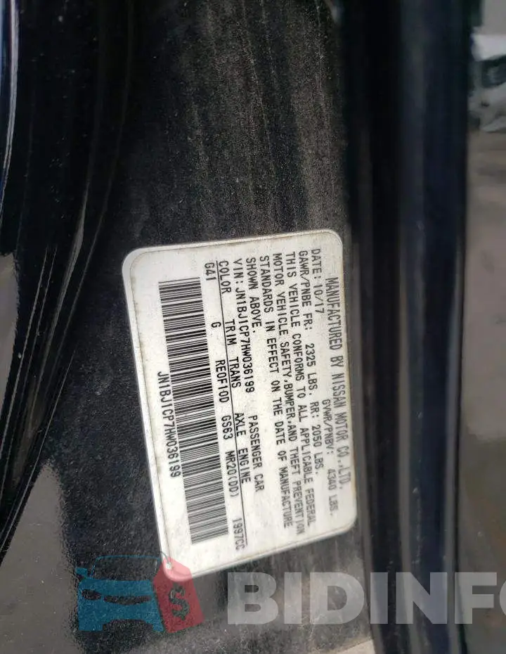 JN1BJ1CP7HW036199 Photo# 13