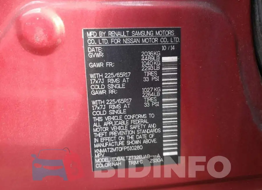 KNMAT2MT0FP510280 Photo# 13