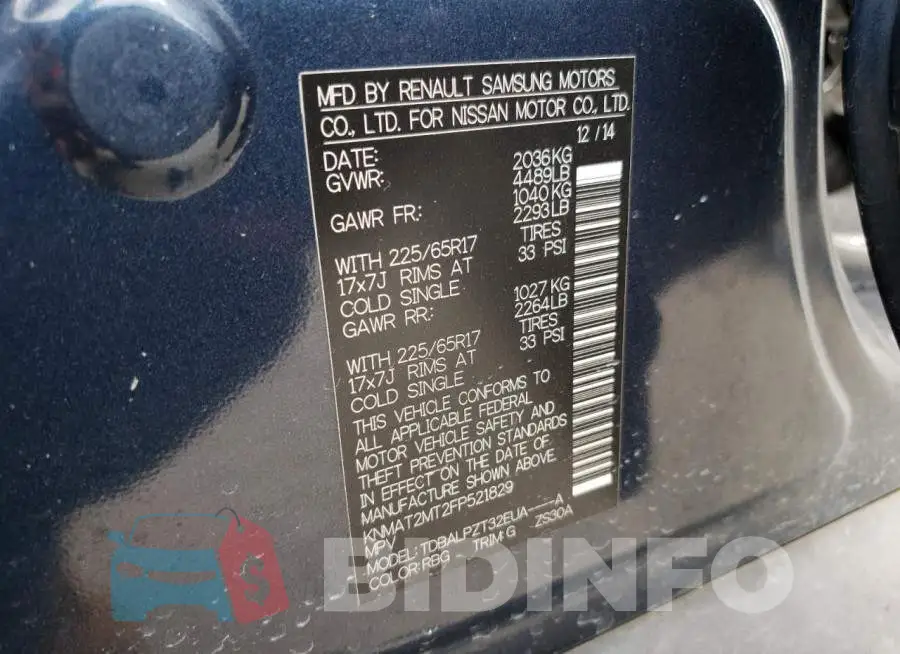 KNMAT2MT2FP521829 Photo# 12
