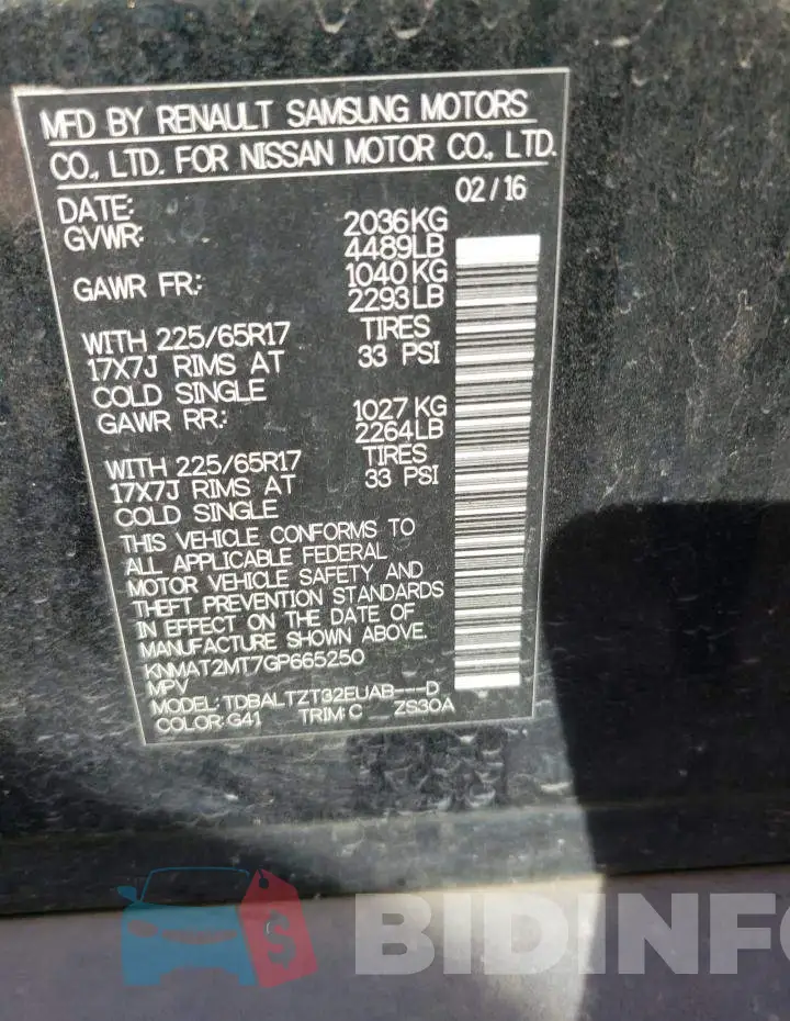 KNMAT2MT7GP665250 Photo# 13