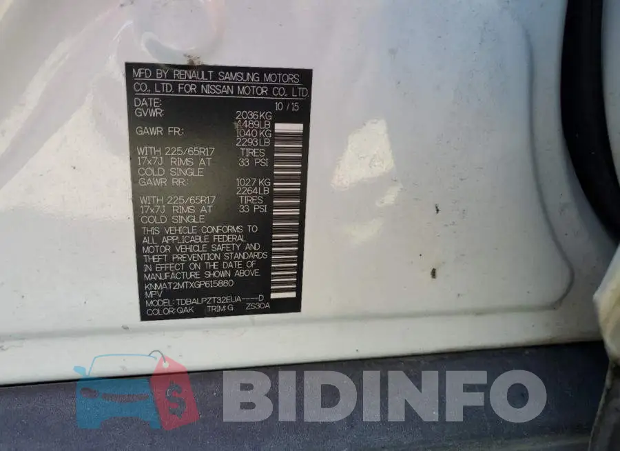 KNMAT2MTXGP615880 Photo# 12