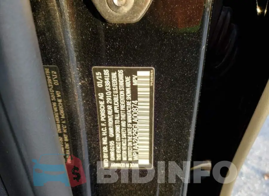 WP1AA2A29GLA00874 Photo# 13