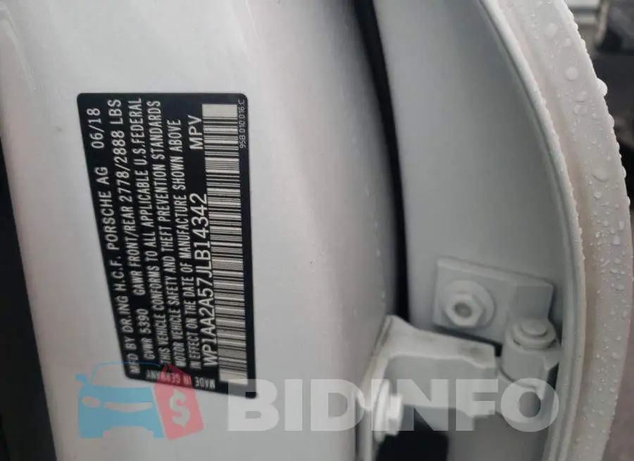WP1AA2A57JLB14342 Photo# 13