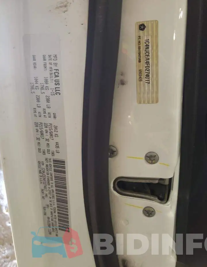 1C4NJCEA4FD274017 Photo# 12