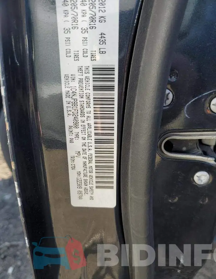 1C4NJPBB1FD240900 Photo# 12