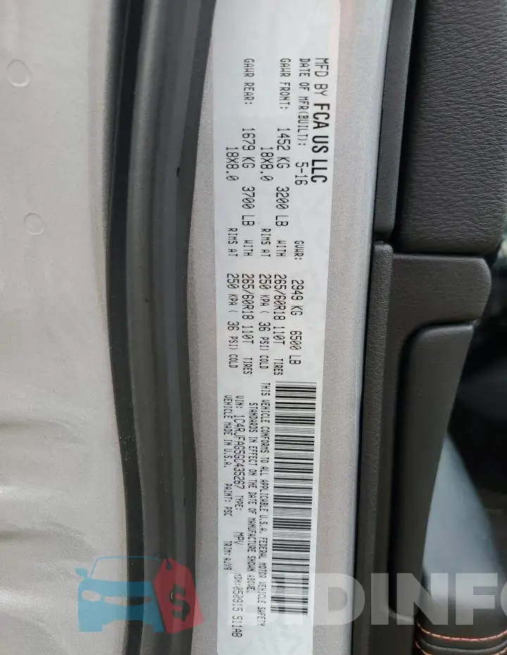 1C4RJFAG5GC435267 Photo# 12