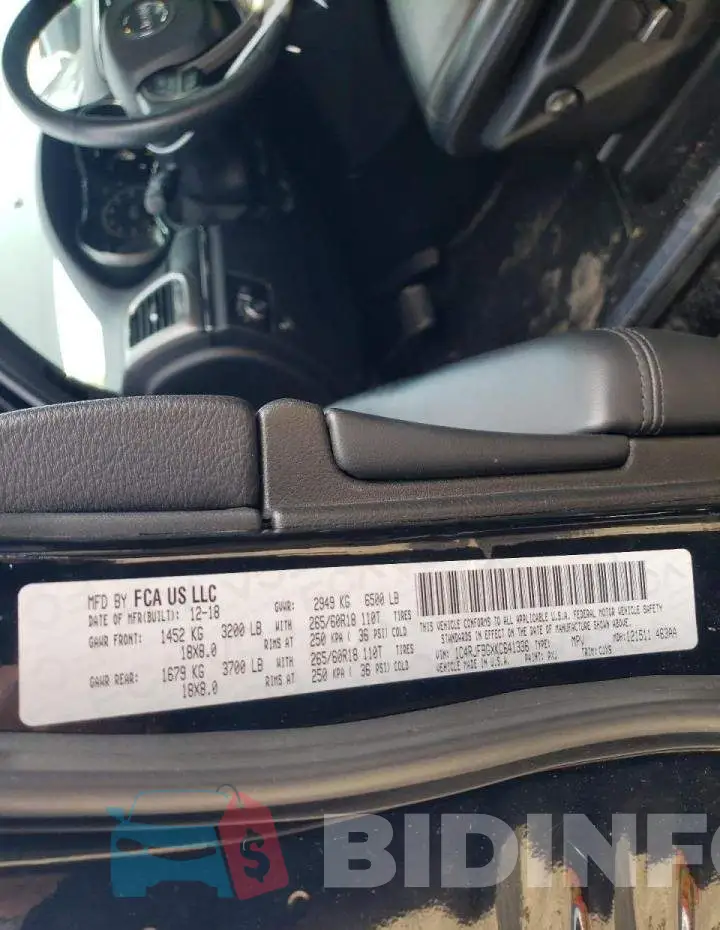 1C4RJFBGXKC641336 Photo# 13