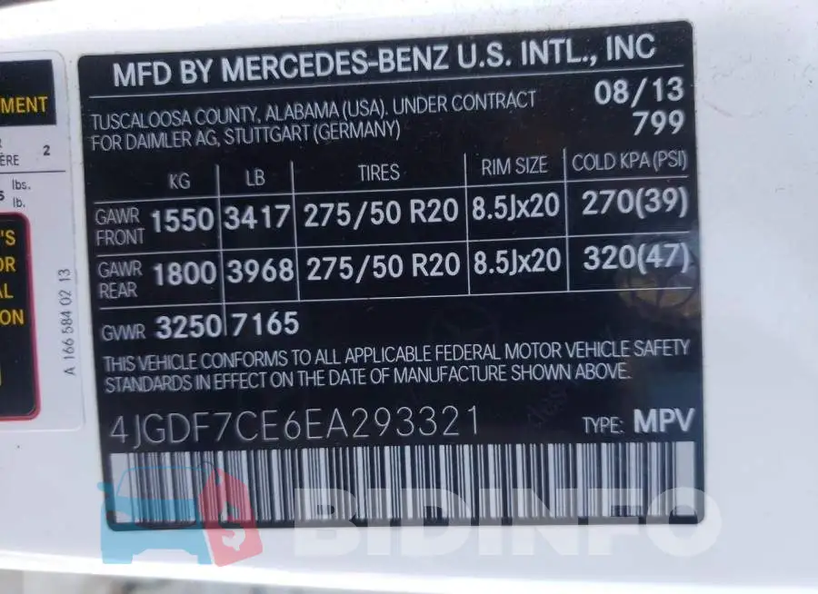 4JGDF7CE6EA293321 Photo# 13