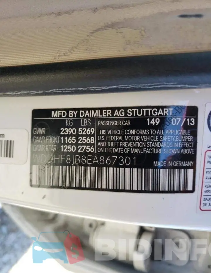 WDDHF8JB8EA867301 Photo# 12