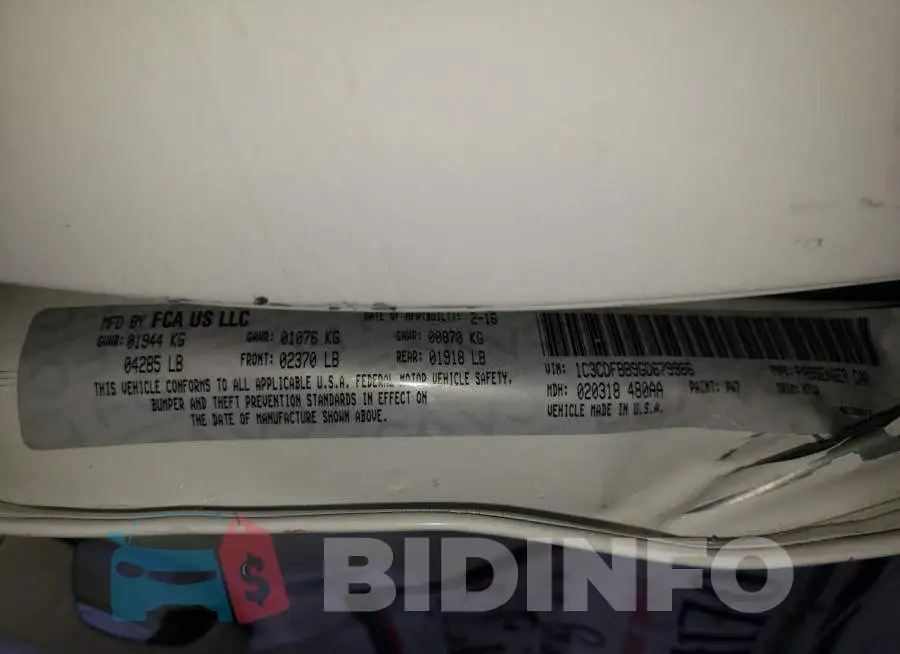 1C3CDFBB9GD679986 Photo# 12