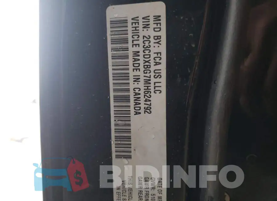 2C3CDXBG7MH624792 Photo# 13