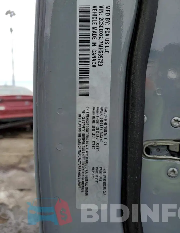 2C3CDXGJ7MH589739 Photo# 12