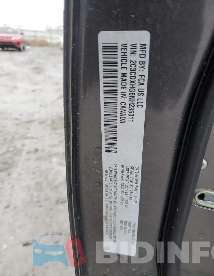 2C3CDXHG6NH236011 Photo# 12