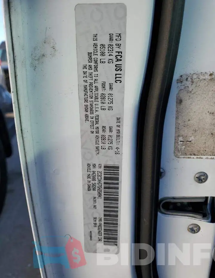 2C3CDXHG7GH250941 Photo# 12