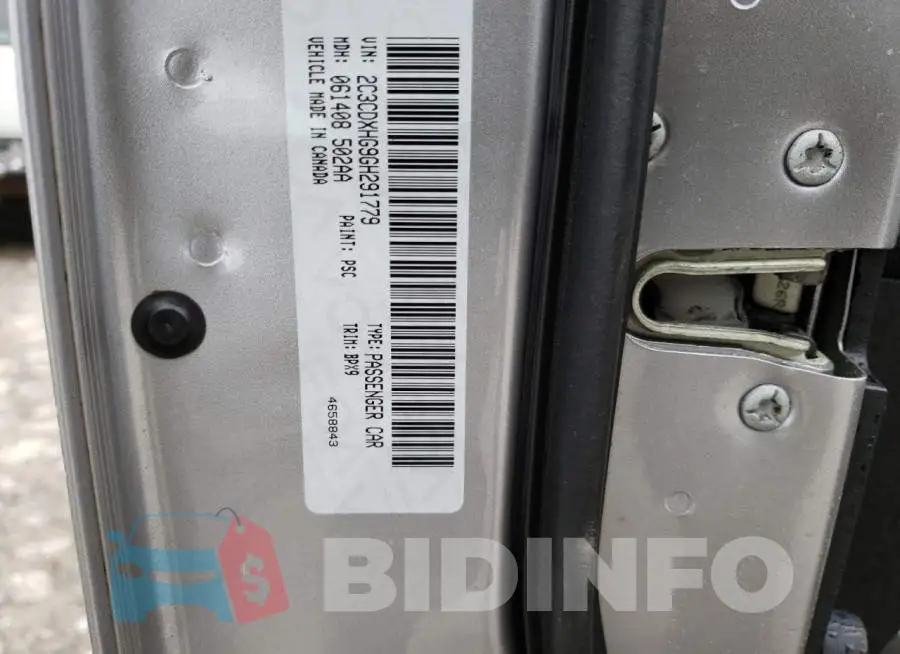 2C3CDXHG9GH291779 Photo# 12