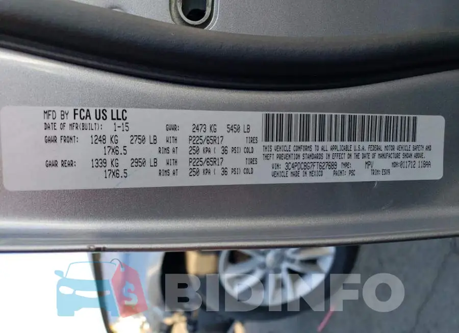 3C4PDCBG7FT627689 Photo# 14