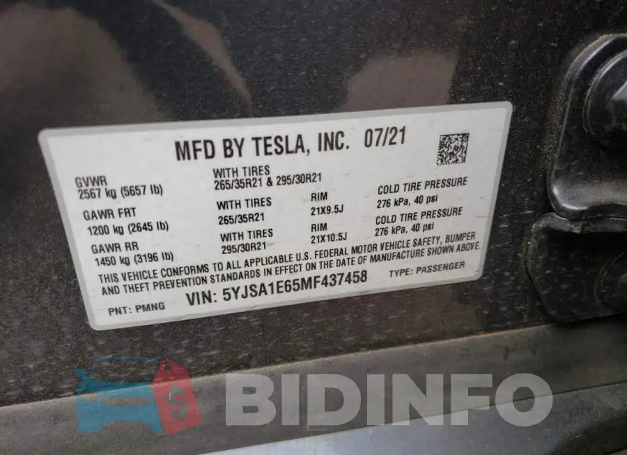 5YJSA1E65MF437458 Photo# 10