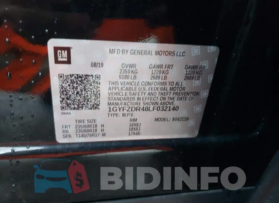 1GYFZDR48LF032140 Photo# 12