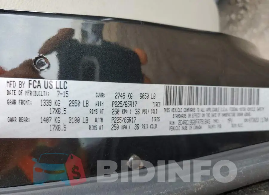 2C4RC1BG8FR751845 Photo# 13