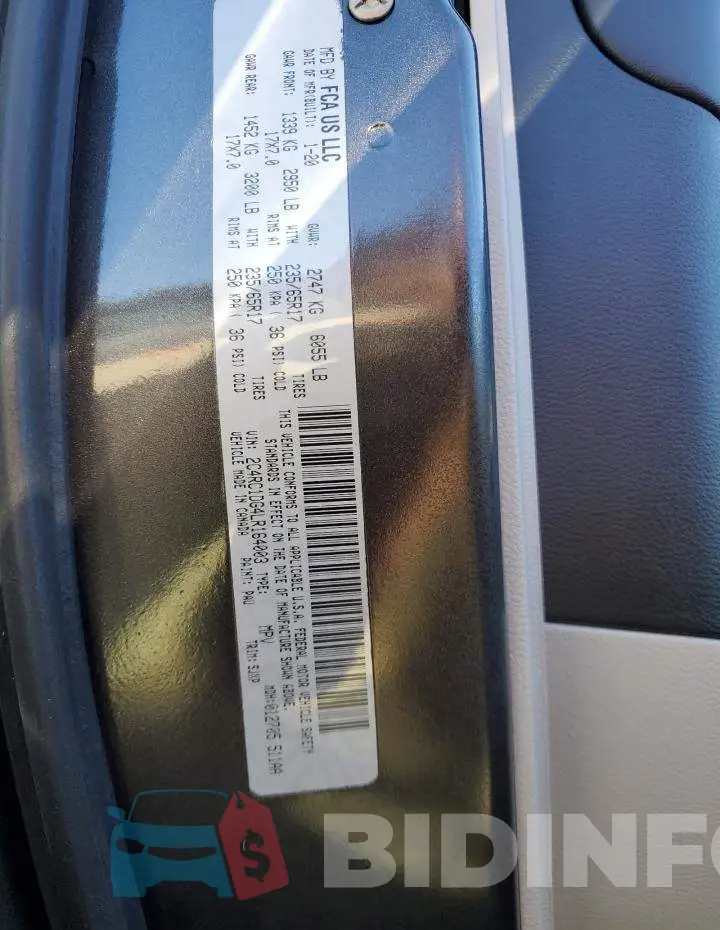 2C4RC1DG4LR164003 Photo# 13