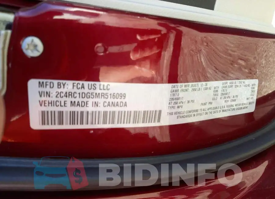 2C4RC1DG5MR516099 Photo# 13