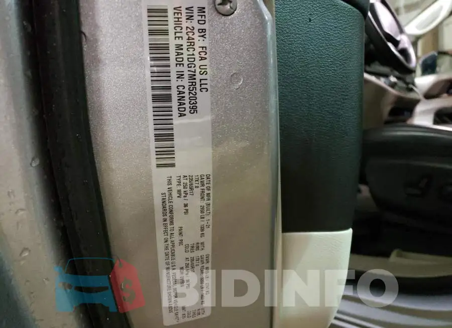 2C4RC1DG7MR520395 Photo# 14