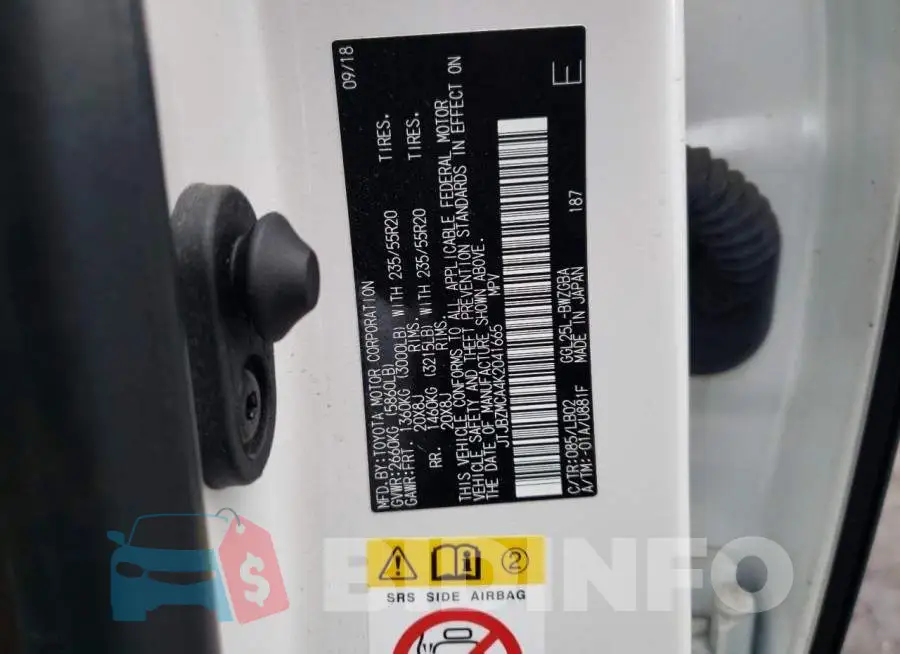 JTJBZMCA4K2041665 Photo# 12