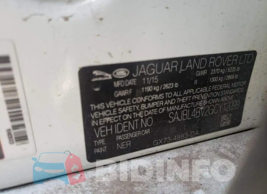 SAJBL4BV2GCY12099 Photo# 13