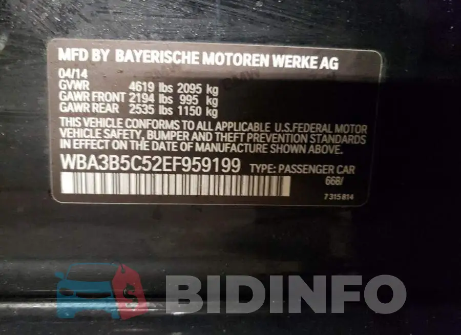 WBA3B5C52EF959199 Photo# 12