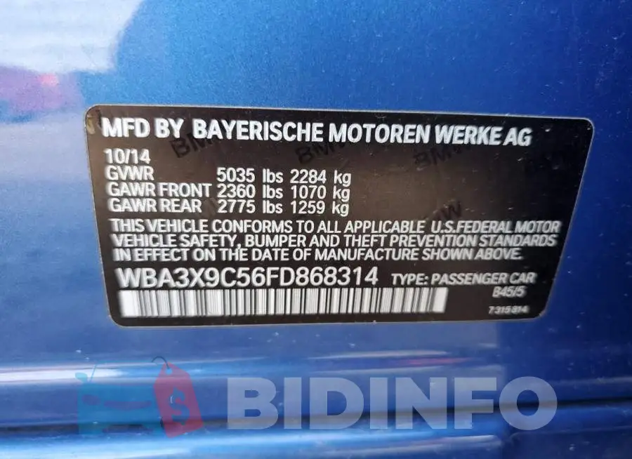 WBA3X9C56FD868314 Photo# 13