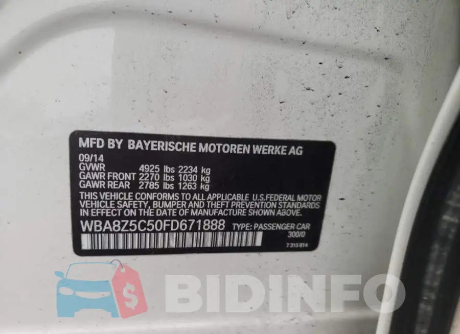 WBA8Z5C50FD671888 Photo# 12