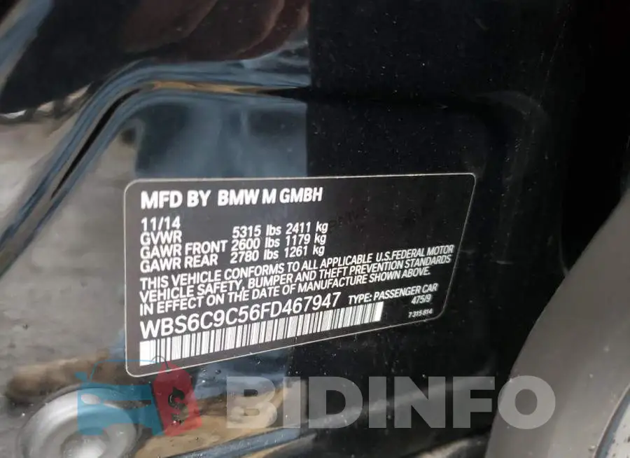 WBS6C9C56FD467947 Photo# 10