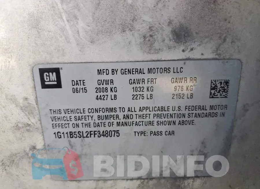 1G11B5SL2FF348075 Photo# 10