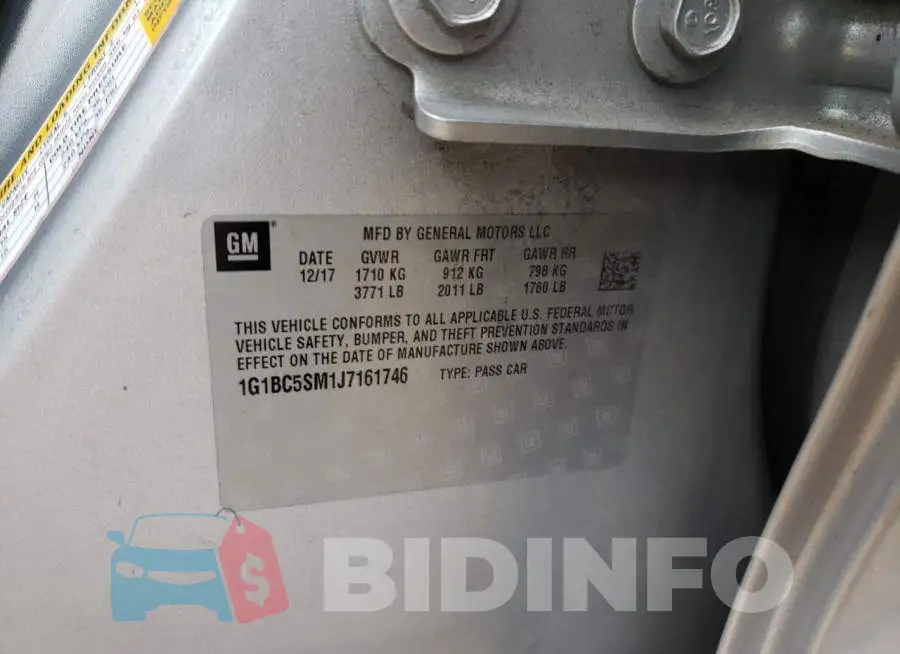 1G1BC5SM1J7161746 Photo# 12