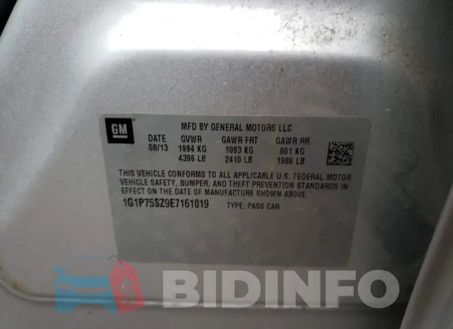 1G1P75SZ9E7161019 Photo# 12