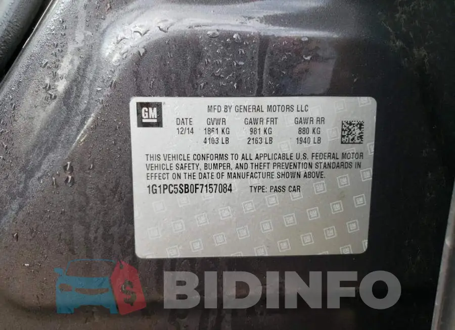 1G1PC5SB0F7157084 Photo# 10