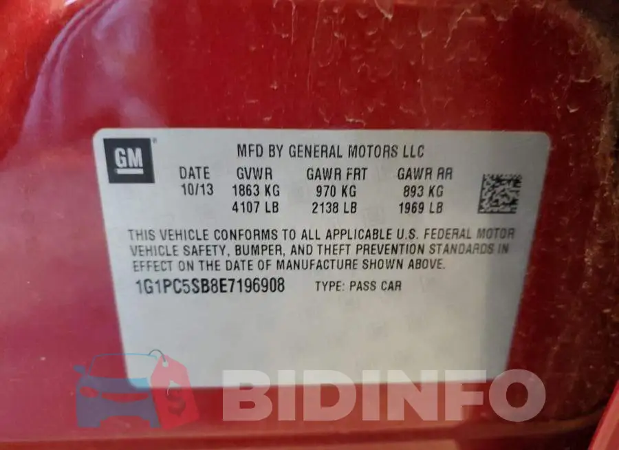 1G1PC5SB8E7196908 Photo# 12