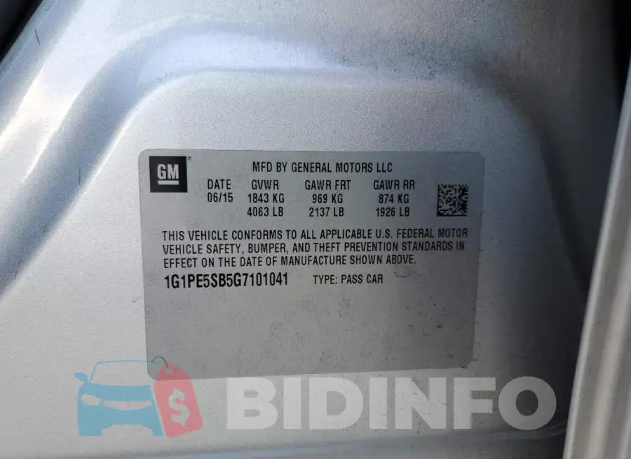 1G1PE5SB5G7101041 Photo# 10