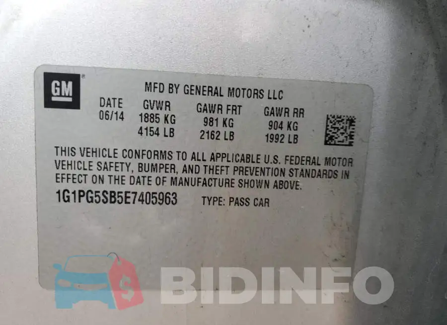 1G1PG5SB5E7405963 Photo# 12