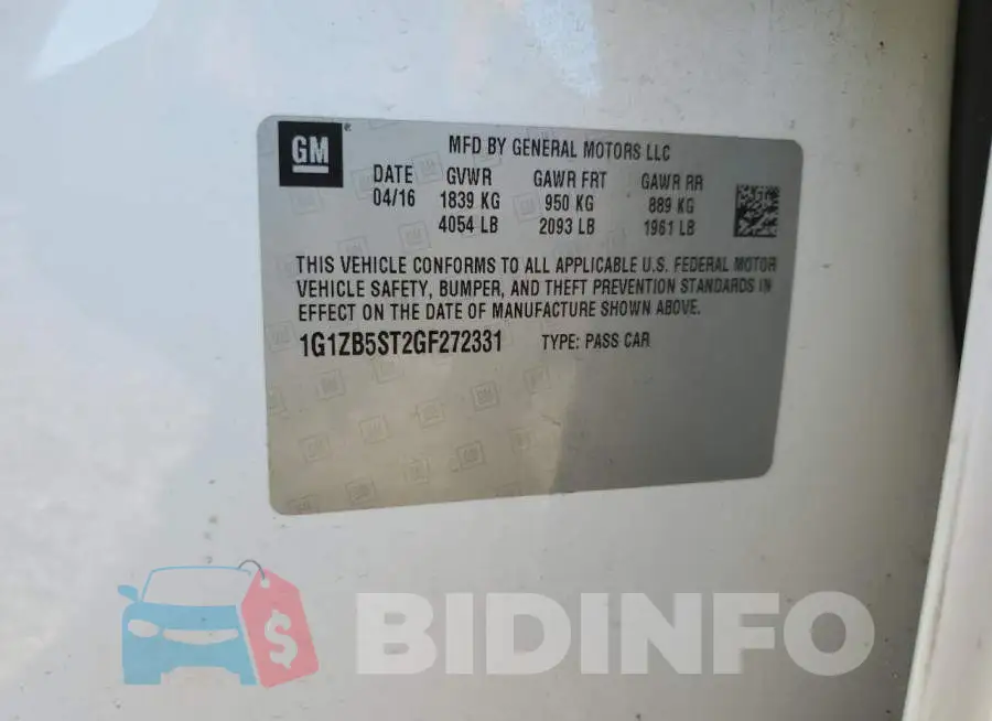 1G1ZB5ST2GF272331 Photo# 12