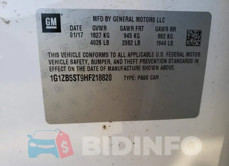 1G1ZB5ST9HF218820 Photo# 12