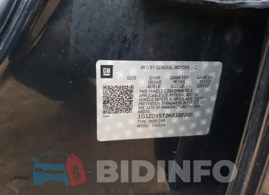 1G1ZD5ST2KF160289 Photo# 13