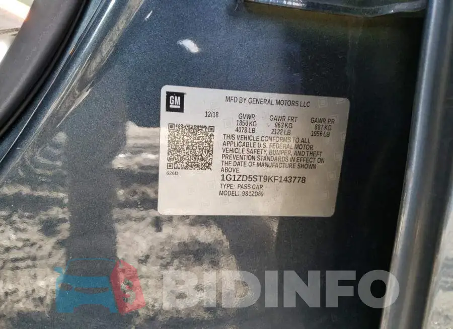 1G1ZD5ST9KF143778 Photo# 13