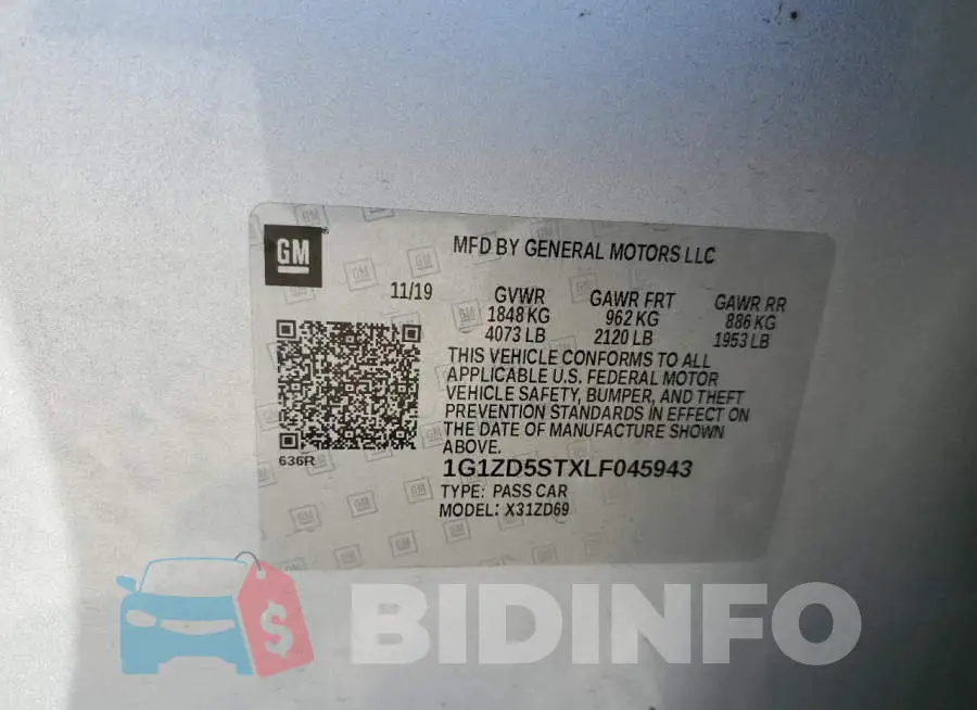 1G1ZD5STXLF045943 Photo# 12