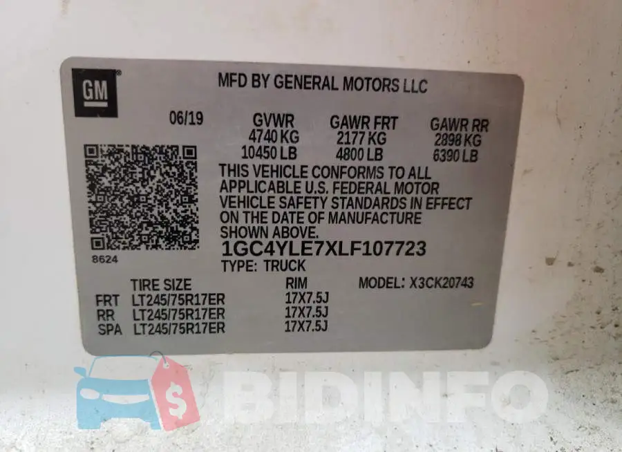 1GC4YLE7XLF107723 Photo# 12