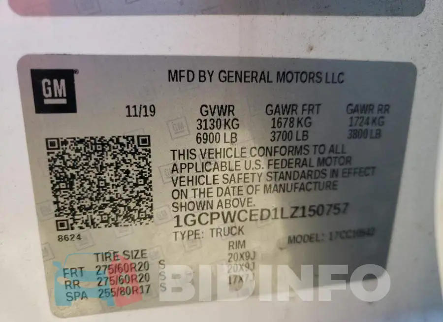 1GCPWCED1LZ150757 Photo# 12