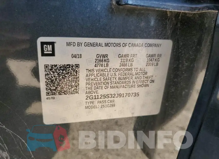 2G1125S32J9170735 Photo# 12